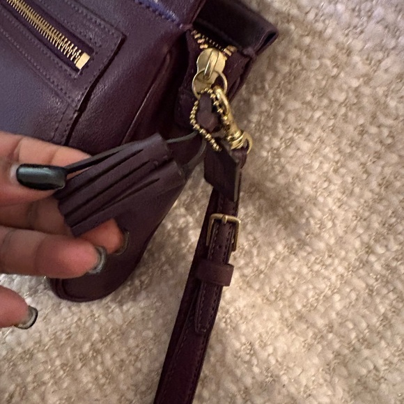 Coach Dark Purple Leather Wristlet - Picture 3 of 4